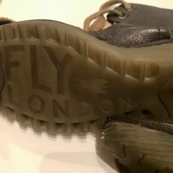 Fly London Leather Wedge Sandals - Picture 3 of 3